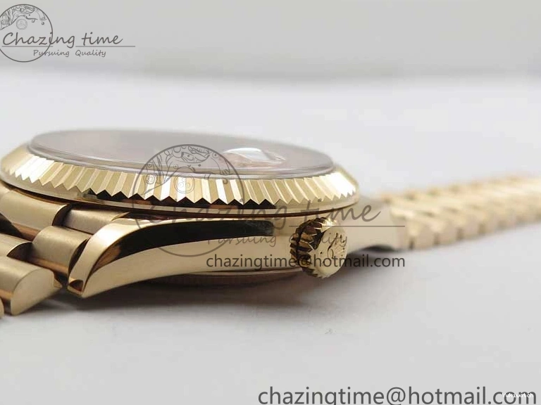 on 904 228239 Day-Date Version Dial President Stick Markers A2836 Bracelet RG RG RG New BP Dial 40mm 0313